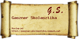 Gaszner Skolasztika névjegykártya
